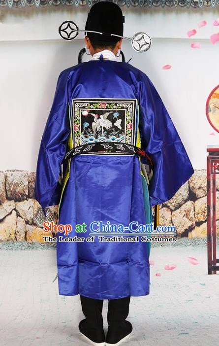 Traditional China Beijing Opera Costume Gifted Scholar Embroidered Robe and Hat Ancient Chinese Peking Opera Embroidery Clothing