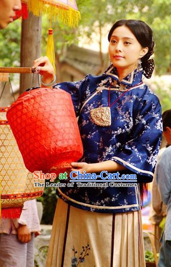 Traditional Chinese Ancient Republic of China Young Mistress Embroidered Xiuhe Suit Costume
