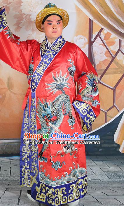 Traditional China Beijing Opera Costume Gifted Scholar Embroidered Robe and Hat Ancient Chinese Peking Opera Embroidery Clothing