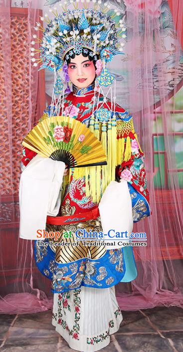 Chinese Beijing Opera Diva Imperial Empress Embroidered Costume, China Peking Opera Actress Embroidery Clothing