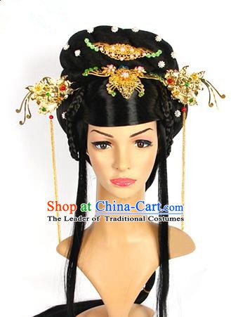 Traditional Chinese Ancient Palace Princess Hair Accessories Hairpins and Wig for Women