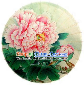 Handmade China Traditional Dance Painting Peony Umbrella Oil-paper Umbrella Stage Performance Props Umbrellas