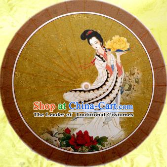 Handmade China Traditional Dance Wedding Umbrella Printing Flower Fairy Oil-paper Umbrella Stage Performance Props Umbrellas