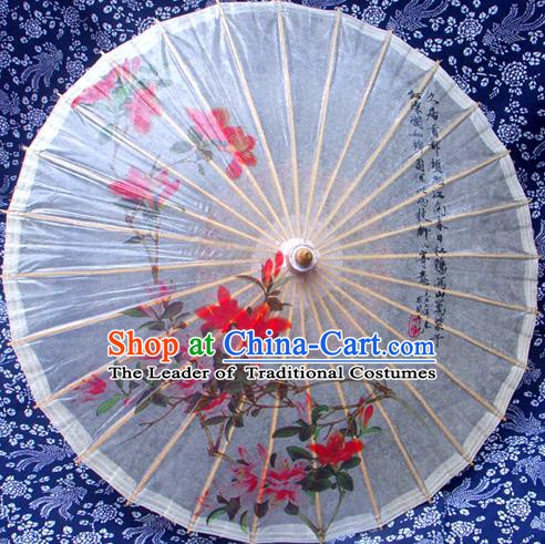 Handmade China Traditional Dance Wedding Umbrella Printing Flowers Oil-paper Umbrella Stage Performance Props Umbrellas