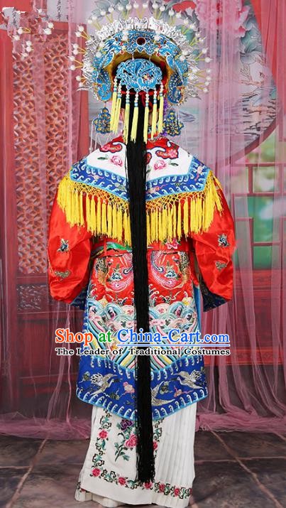 Traditional China Beijing Opera Costume Gifted Scholar Embroidered Robe and Hat Ancient Chinese Peking Opera Embroidery Clothing