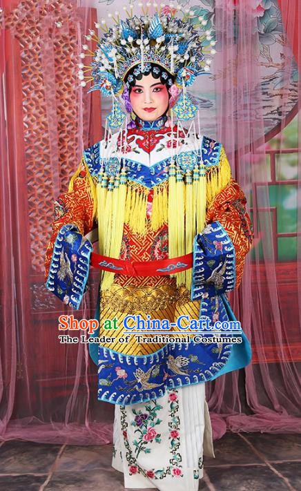 Chinese Beijing Opera Diva Embroidered Costume, China Peking Opera Actress Embroidery Clothing