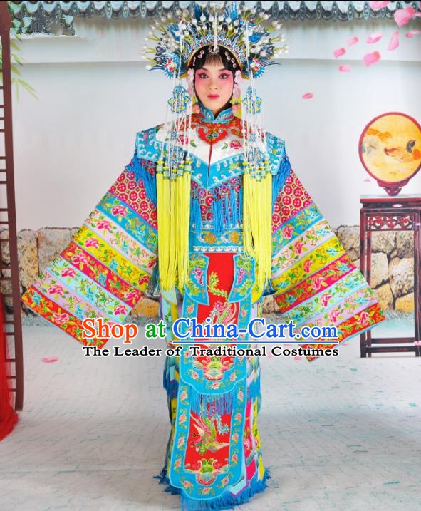 Chinese Beijing Opera Imperial Empress Embroidered Costume, China Peking Opera Actress Embroidery Clothing