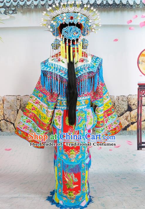 Traditional China Beijing Opera Costume Gifted Scholar Embroidered Robe and Hat Ancient Chinese Peking Opera Embroidery Clothing