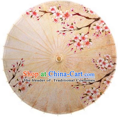 China Traditional Folk Dance Paper Umbrella Hand Painting Peach Blossom Oil-paper Umbrella Stage Performance Props Umbrellas