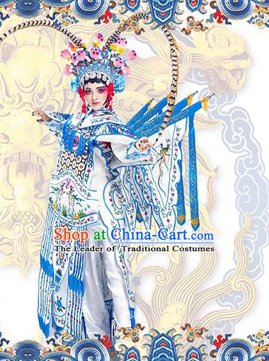 Asian Chinese Beijing Opera Magic Warriors Clothing and Headpiece Complete Set