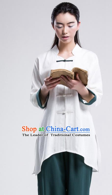 Top Grade Chinese Kung Fu Costume Martial Arts Uniform, China Tai Ji Wushu Plated Buttons Clothing for Women