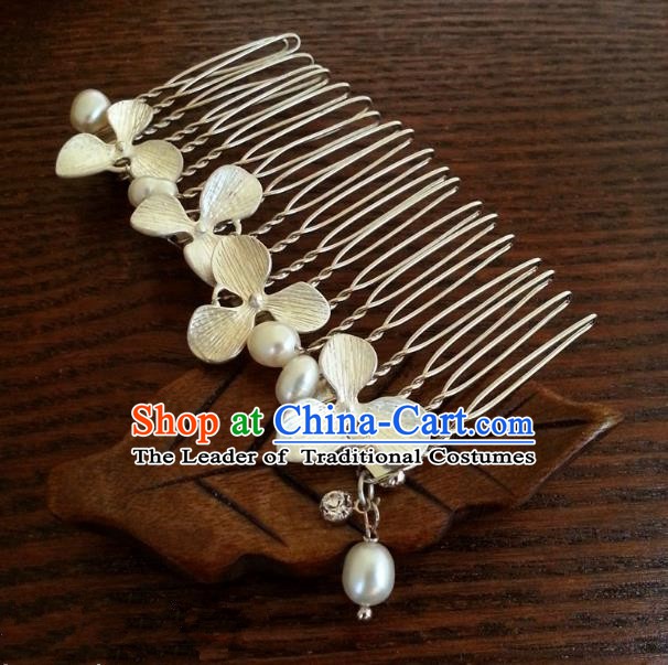 Traditional Handmade Chinese Ancient Classical Hair Accessories Hairpins Flowers Hair Comb for Women