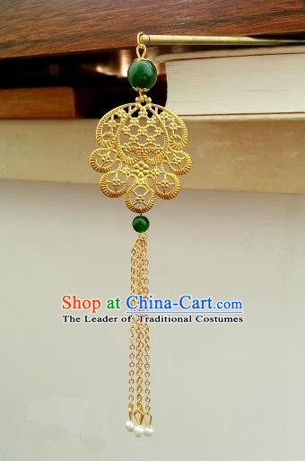 Traditional Handmade Chinese Classical Hair Accessories Ancient Princess Golden Hairpins Hair Stick for Women