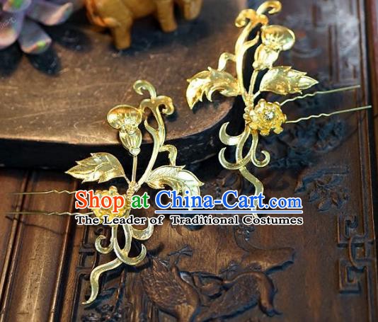 Chinese Handmade Classical Hairpins Hair Accessories Ancient Bride Hair Clips for Women
