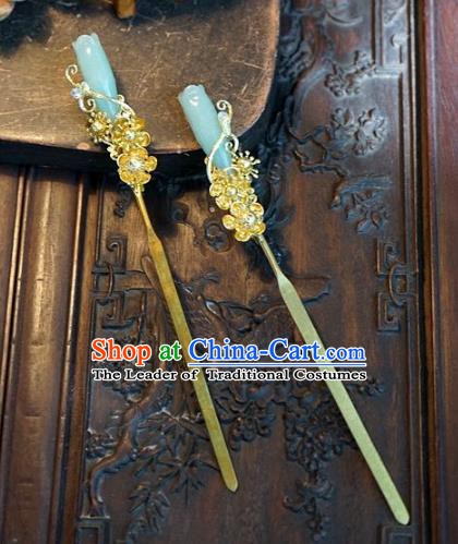 Chinese Handmade Classical Magnolia Hairpins Hair Accessories Ancient Imperial Empress Hair Clip for Women