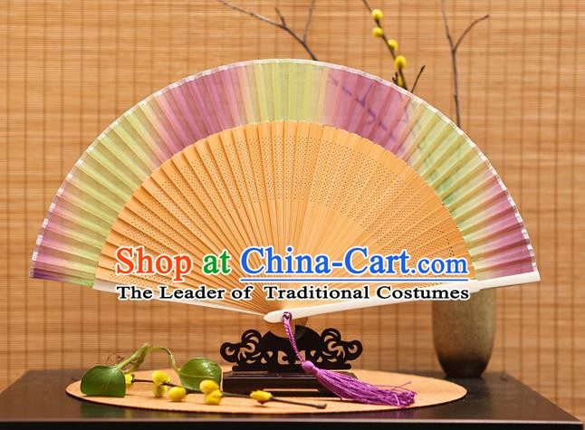 Traditional Chinese Crafts Silk Folding Fan Sensu Fans for Women