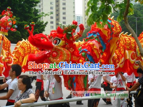 200 Foot Long Best Dragon Dance Costumes Complete Set for Grand Opening and Festival Celebrations
