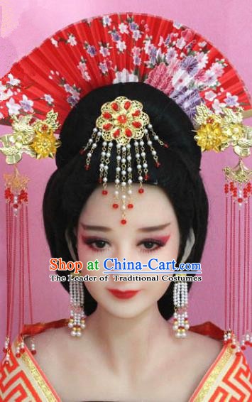Traditional Chinese Ancient Imperial Concubine Hair Accessories, China Bride Xiuhe Suit Hairpins Headwear for Women