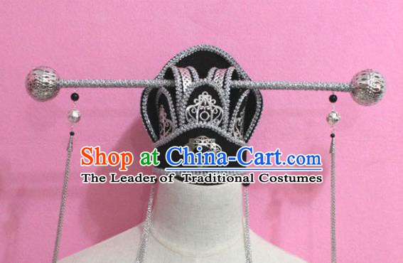 Traditional Chinese Handmade Ancient Minister Tassel Hat for Men