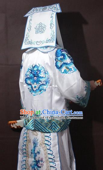 Traditional China Beijing Opera Costume Gifted Scholar Embroidered Robe and Hat Ancient Chinese Peking Opera Embroidery Clothing