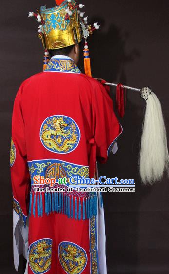 Traditional China Beijing Opera Costume Gifted Scholar Embroidered Robe and Hat Ancient Chinese Peking Opera Embroidery Clothing