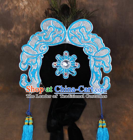 Traditional China Beijing Opera Costume Gifted Scholar Embroidered Robe and Hat Ancient Chinese Peking Opera Embroidery Clothing