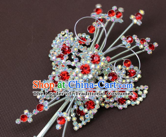 Traditional China Beijing Opera Actress Hair Accessories Hairpins, Chinese Peking Opera Diva Butterfly Hair Stick Headwear