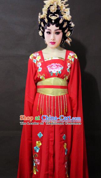 Traditional China Beijing Opera Imperial Concubine Embroidered Costume, Chinese Peking Opera Actress Embroidery Clothing