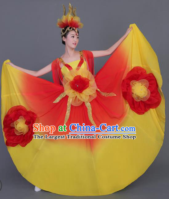 Professional Opening Dance Costume Stage Performance Big Swing Dress for Women