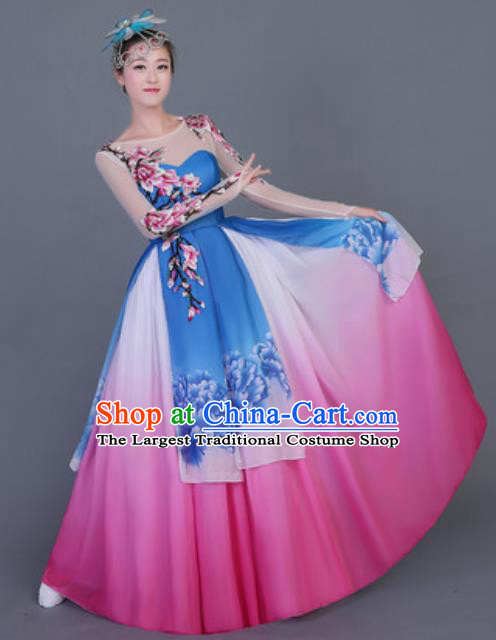 Traditional Chinese Fan Dance Folk Dance Costume Classical Yangko Dance Classical Dance Dress