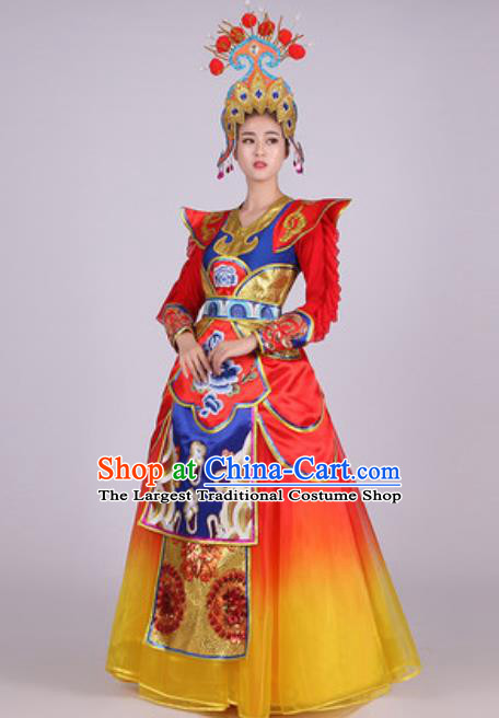 Traditional Chinese Fan Dance Folk Dance Costume Classical Yangko Dance Classical Dance Dress