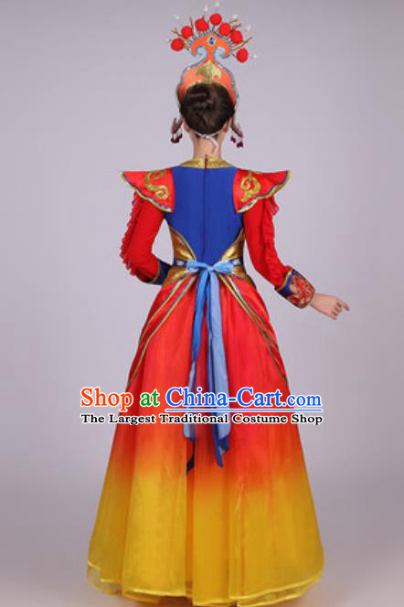 Traditional Chinese Fan Dance Folk Dance Costume Classical Yangko Dance Classical Dance Dress