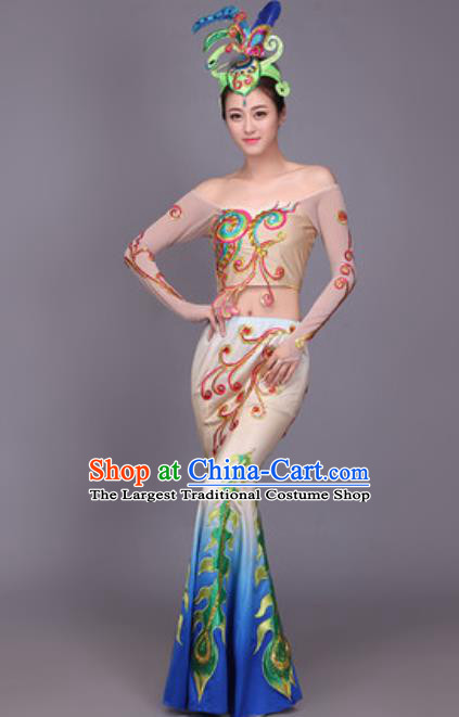 Chinese Traditional Dai Nationality Dance Costume Peacock Dance Dress for Women