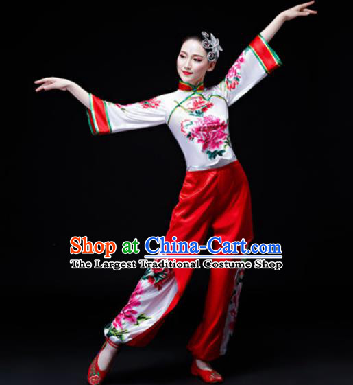 Traditional Chinese Fan Dance Folk Dance Costume Classical Yangko Dance Classical Dance Dress