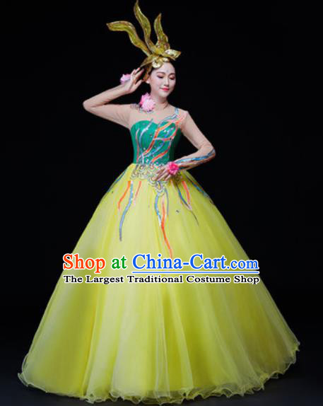 Professional Opening Dance Modern Dance Chorus Costume Stage Performance Veil Dress for Women