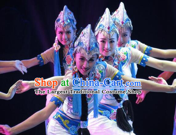 Traditional Chinese Fan Dance Folk Dance Costume Classical Yangko Dance Classical Dance Dress