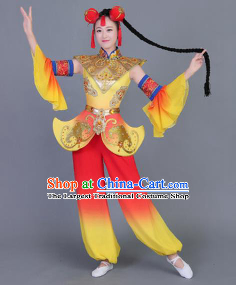 Traditional Chinese Fan Dance Folk Dance Costume Classical Yangko Dance Classical Dance Dress