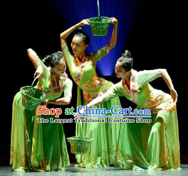 Chinese Traditional Classical Dance Costume Folk Fan Dance Dress for Women