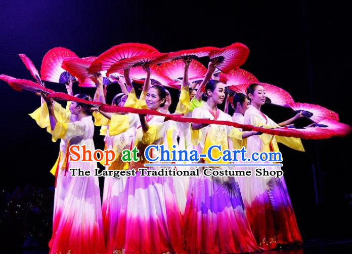 Traditional Chinese Fan Dance Folk Dance Costume Classical Yangko Dance Classical Dance Dress