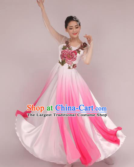 Chinese Classical Dance Costume Traditional Folk Dance Umbrella Dance Dress for Women