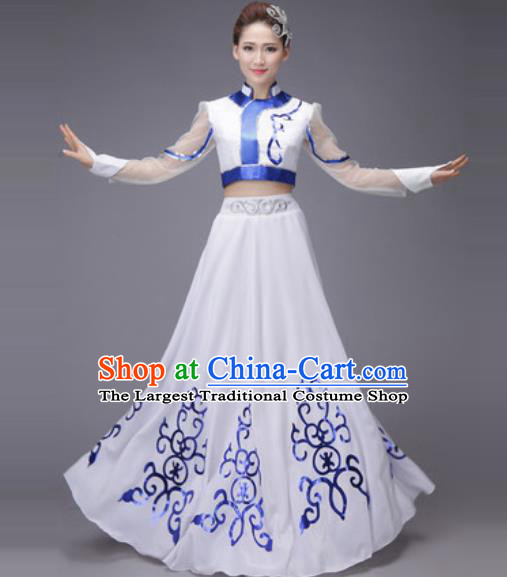 Traditional Chinese Fan Dance Folk Dance Costume Classical Yangko Dance Classical Dance Dress