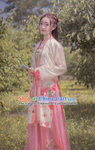 Chinese Traditional Ancient Costumes Song Dynasty Palace Lady Hanfu Dress for Women