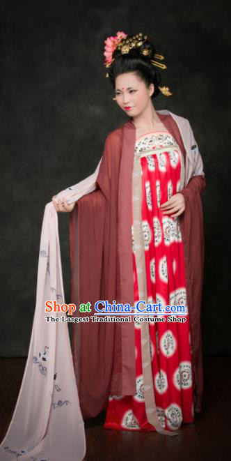 Chinese Ancient Palace Lady Hanfu Han Dynasty Imperial Concubine Queen Embroidered Historical Costumes