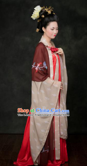 Chinese Ancient Palace Lady Hanfu Han Dynasty Imperial Concubine Queen Embroidered Historical Costumes