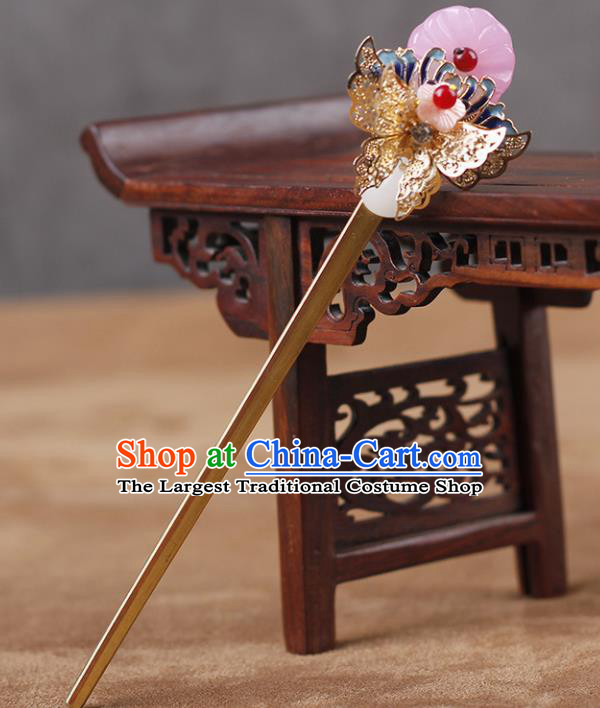 Chinese Ancient Hanfu Hair Accessories Traditional Cloisonne Butterfly Hairpins for Women