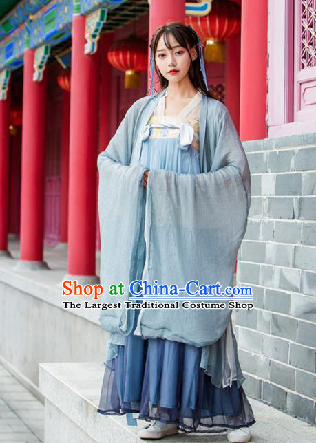 Ancient Chinese Tang Dynasty Princess Costumes Fairy Embroidered Hanfu Dress for Women