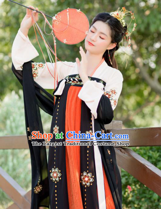 Chinese Ancient Palace Lady Hanfu Han Dynasty Imperial Concubine Queen Embroidered Historical Costumes