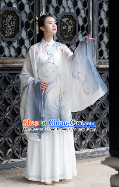 Chinese Ancient Ming Dynasty Nobility Lady Embroidered Costumes for Rich