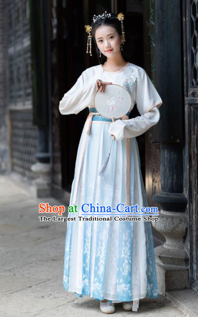 Chinese Ancient Palace Lady Hanfu Han Dynasty Imperial Concubine Queen Embroidered Historical Costumes