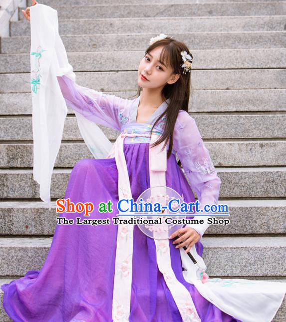 Chinese Ancient Palace Lady Hanfu Han Dynasty Imperial Concubine Queen Embroidered Historical Costumes